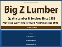 Tablet Screenshot of bigzlumber.com